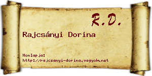 Rajcsányi Dorina névjegykártya